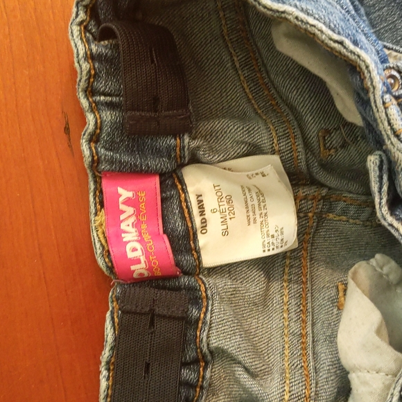 Old Navy bootcut girls size 6 slim blue jeans with adjustable waist. - Picture 4 of 4